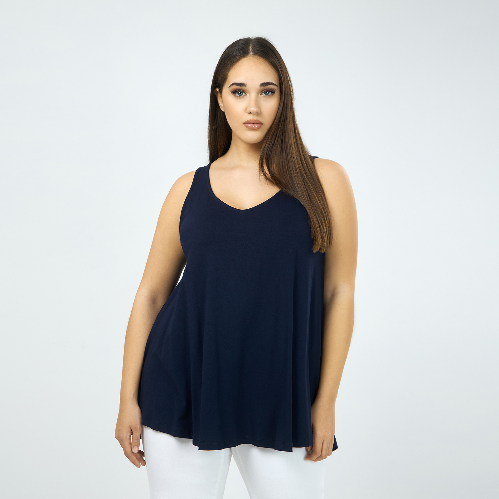 MAT FASHION Basic μπλούζα με στρογγυλάδα