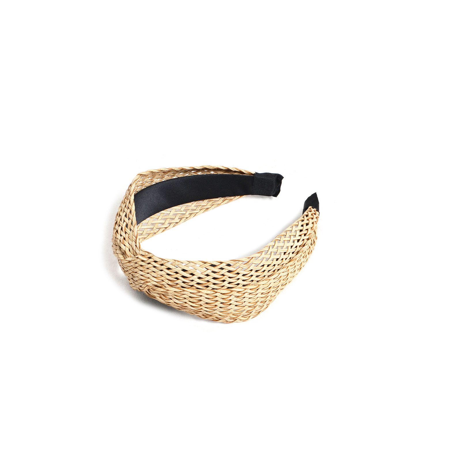 Rattan top knot headband