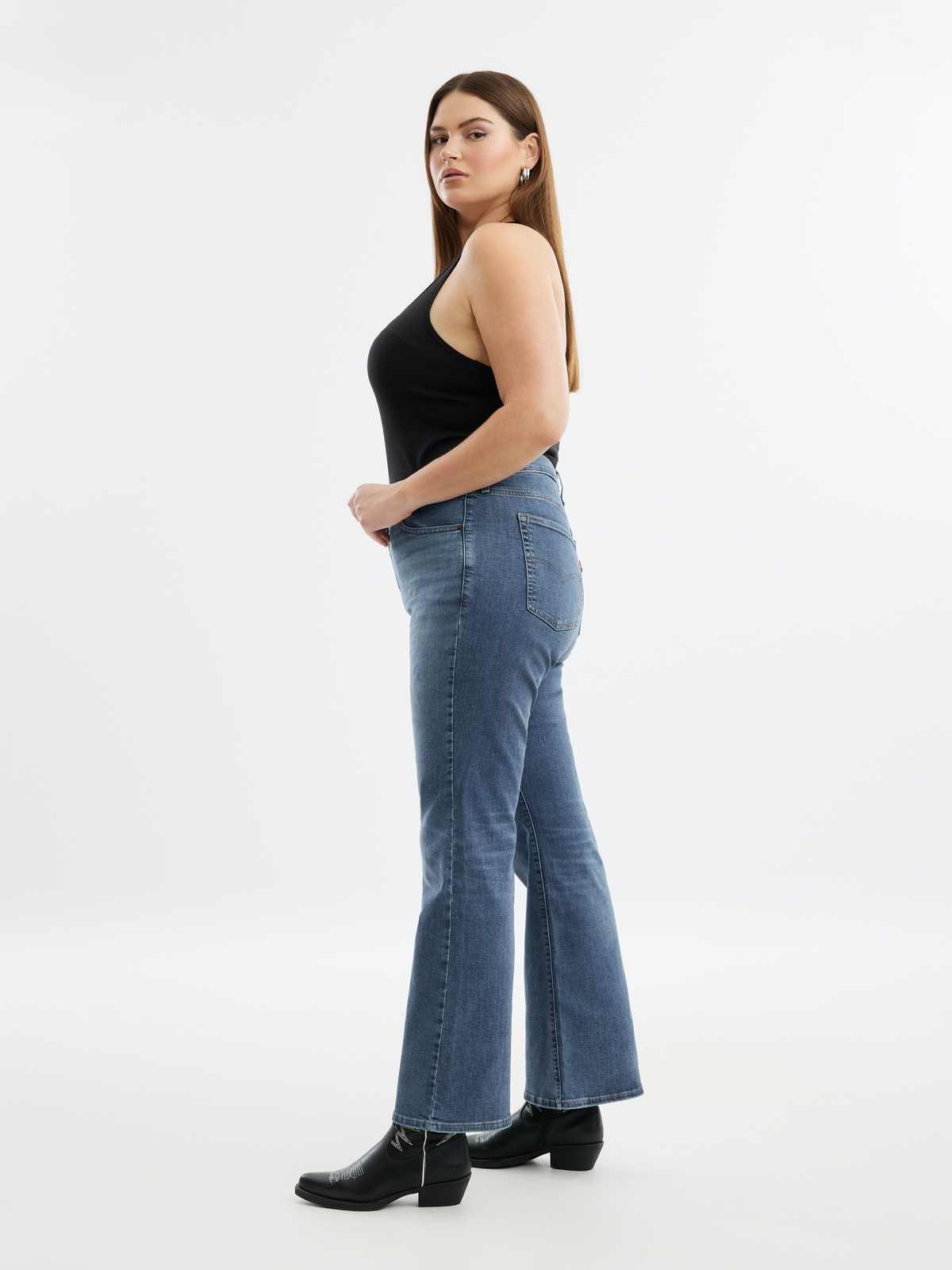Τζιν 726 High rise flare φωτογραφία