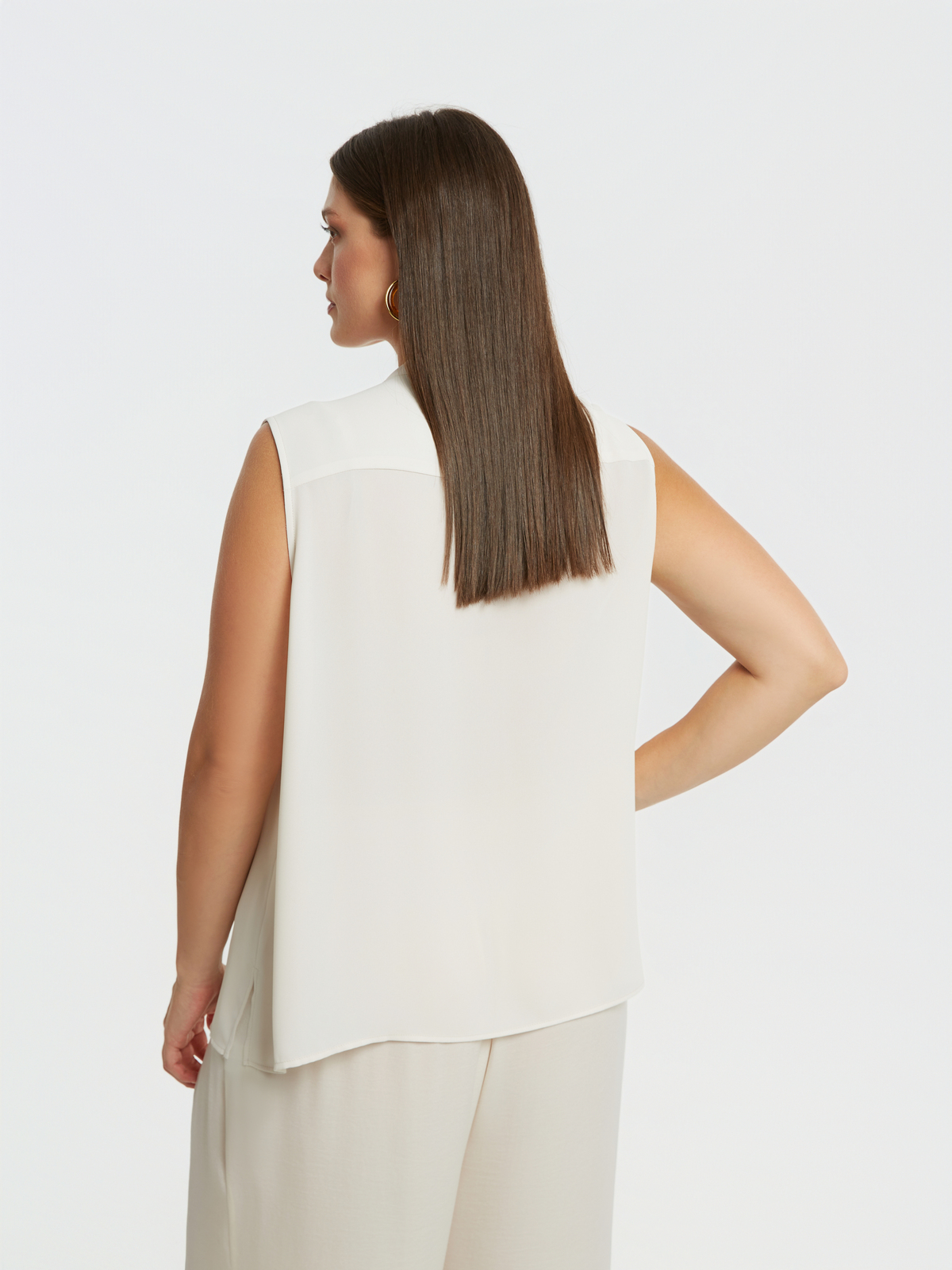 Αμάνικη μπλούζα με βολάν φωτογραφία