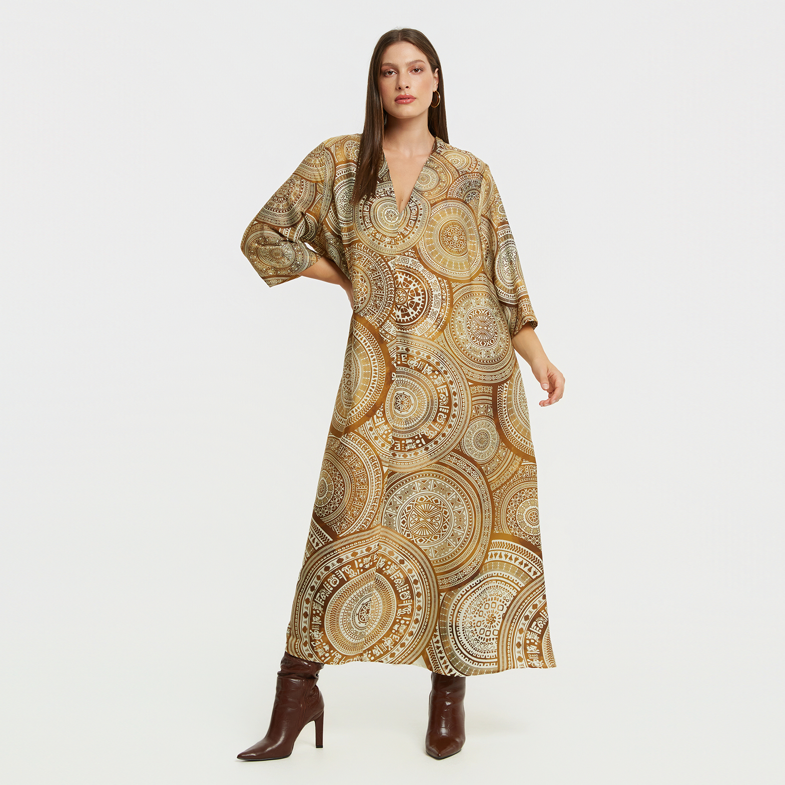 MAT FASHION Maxi φόρεμα εμπριμέ V