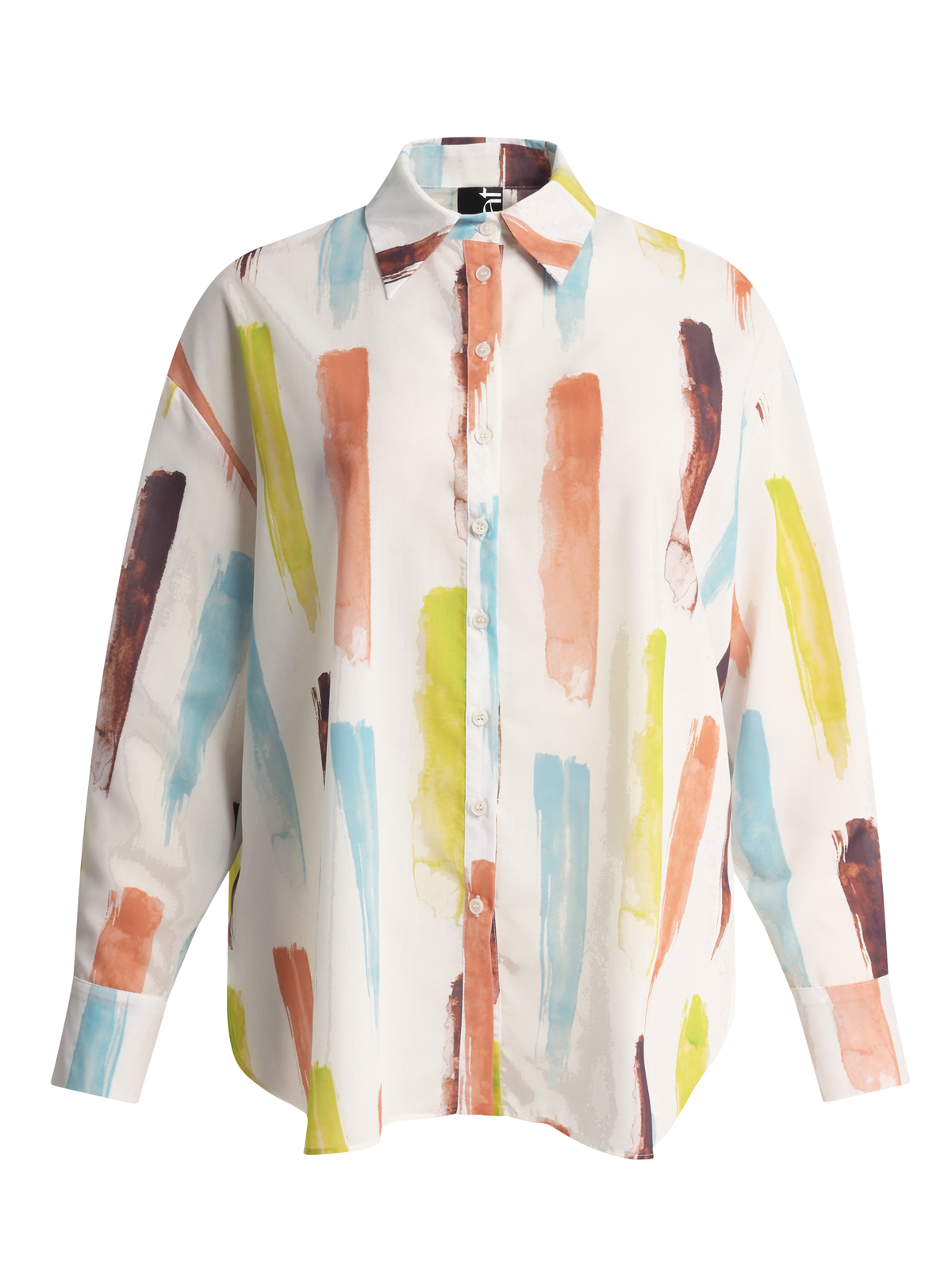 Abstract print long-sleeve shirt