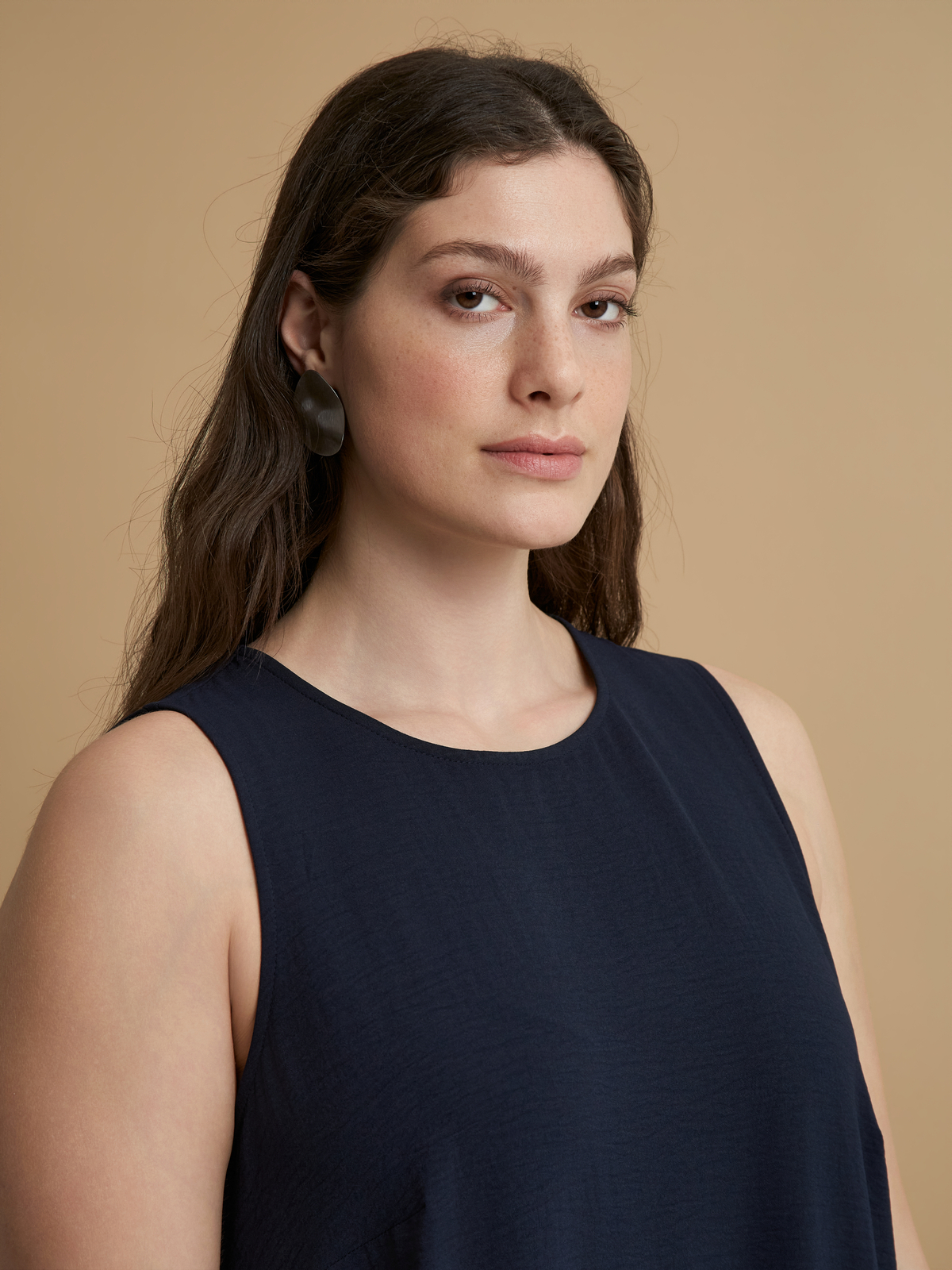 Αμάνικο maxi φόρεμα airwashed κρεπ φωτογραφία