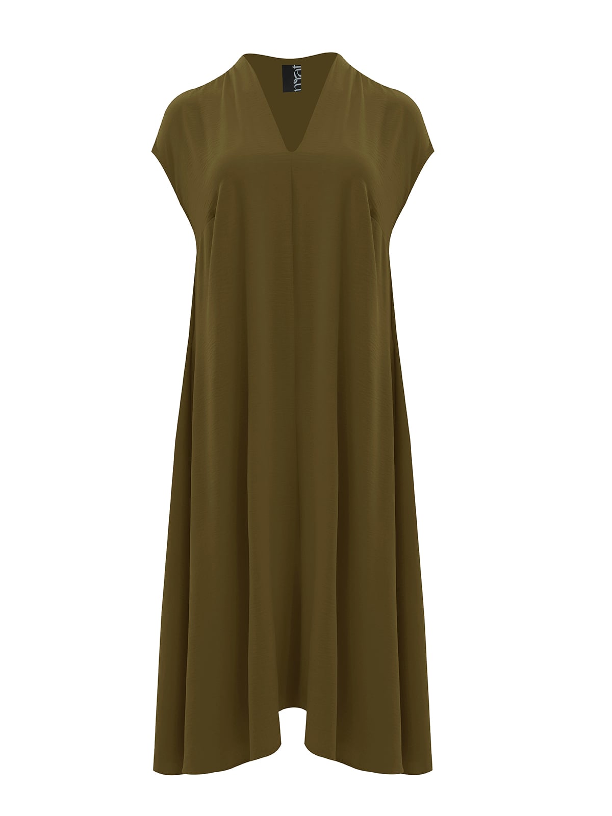 Φόρεμα κρεπ airwashed με πτυχώσεις φωτογραφία