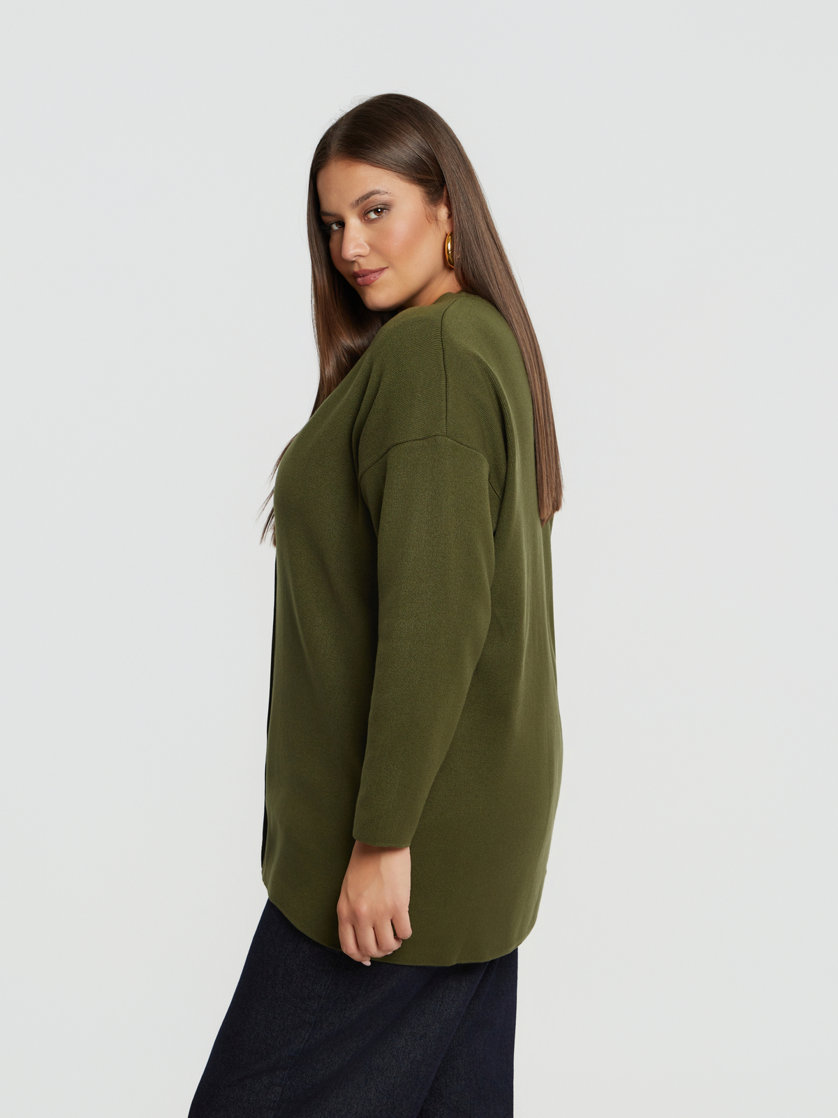 Basic πλεκτή ζακέτα με κουμπιά φωτογραφία