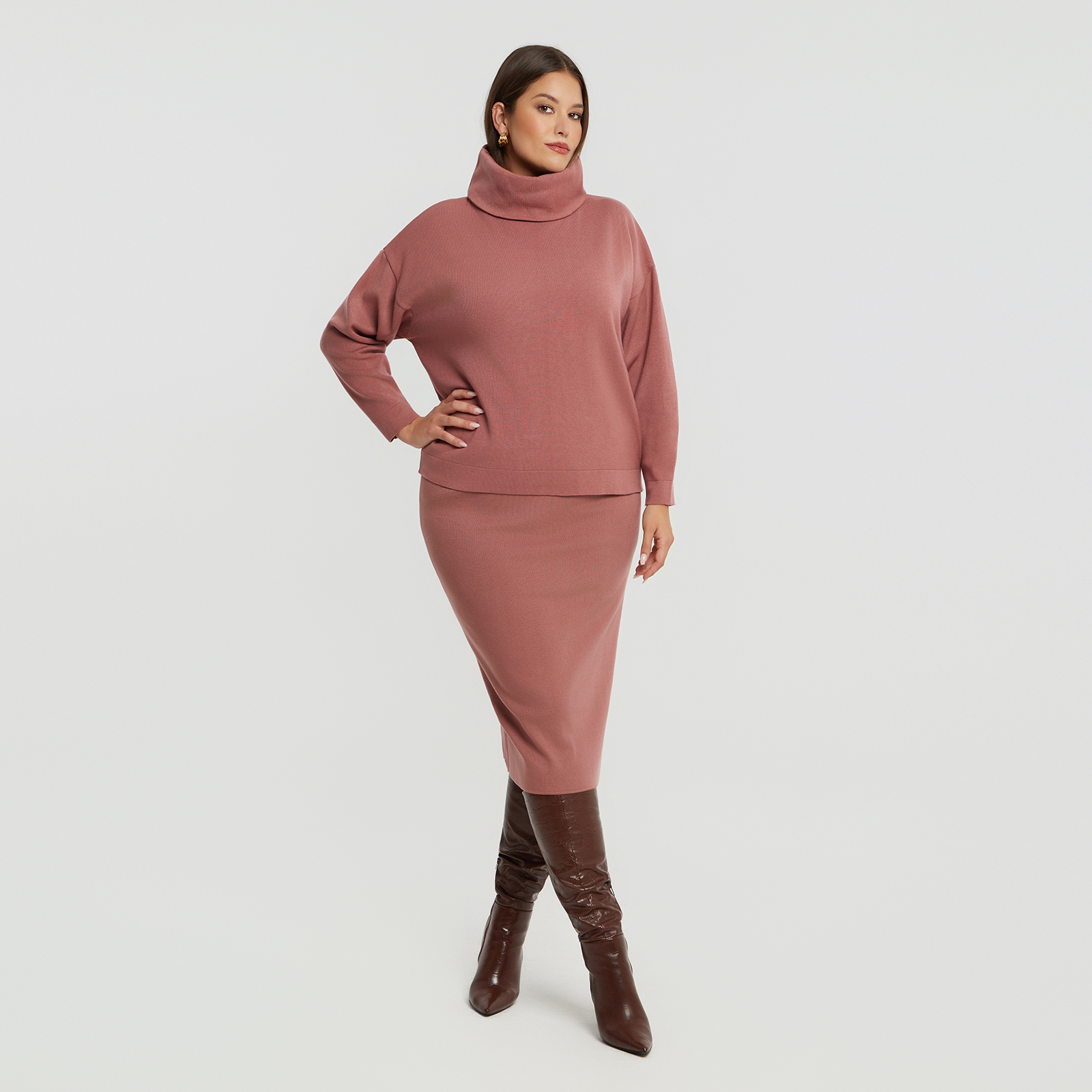 MAT FASHION Basic πλεκτή φούστα σωλήνας