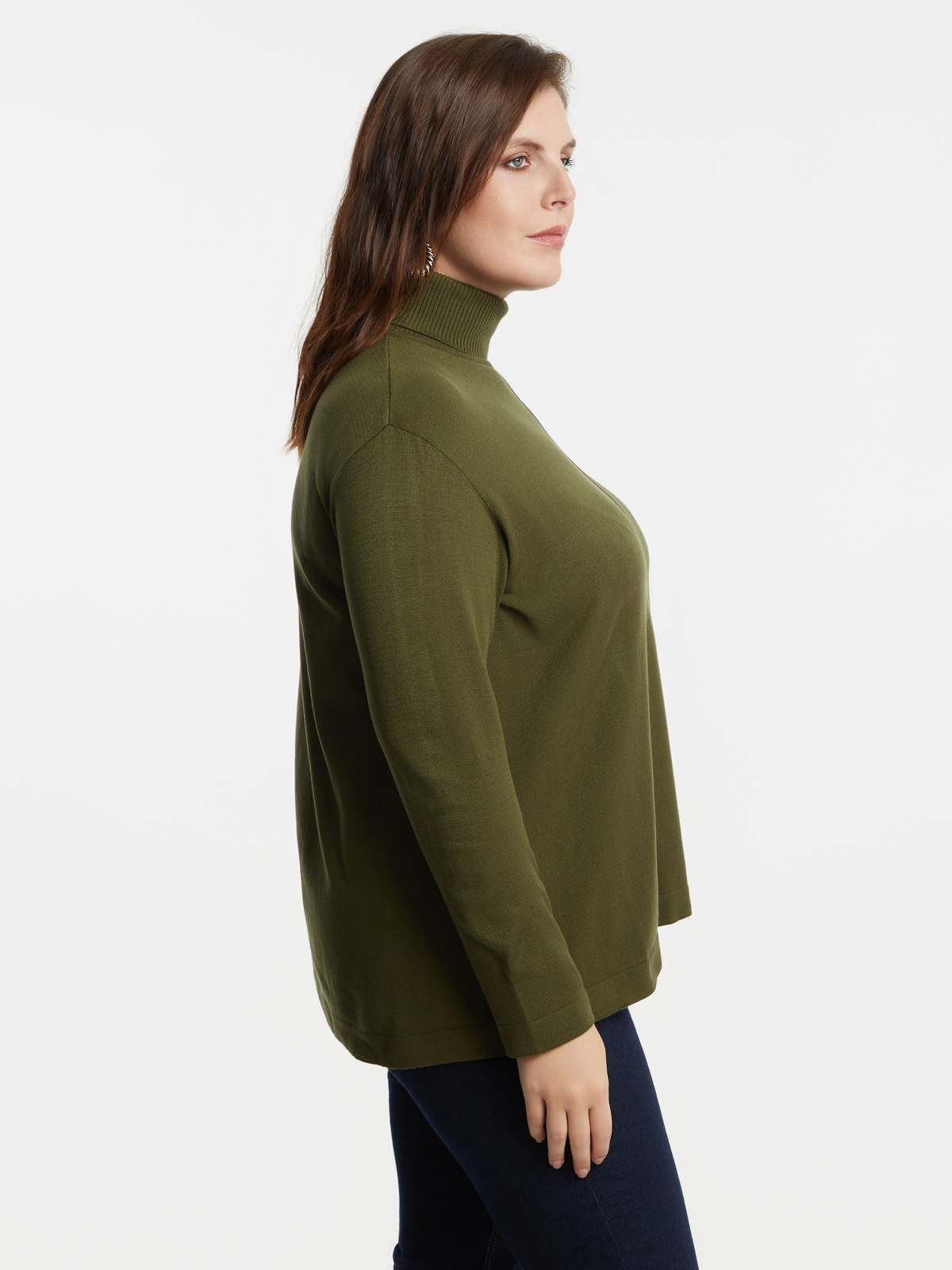 Basic πλεκτή μπλούζα ζιβάγκο με ραφή μπροστά φωτογραφία