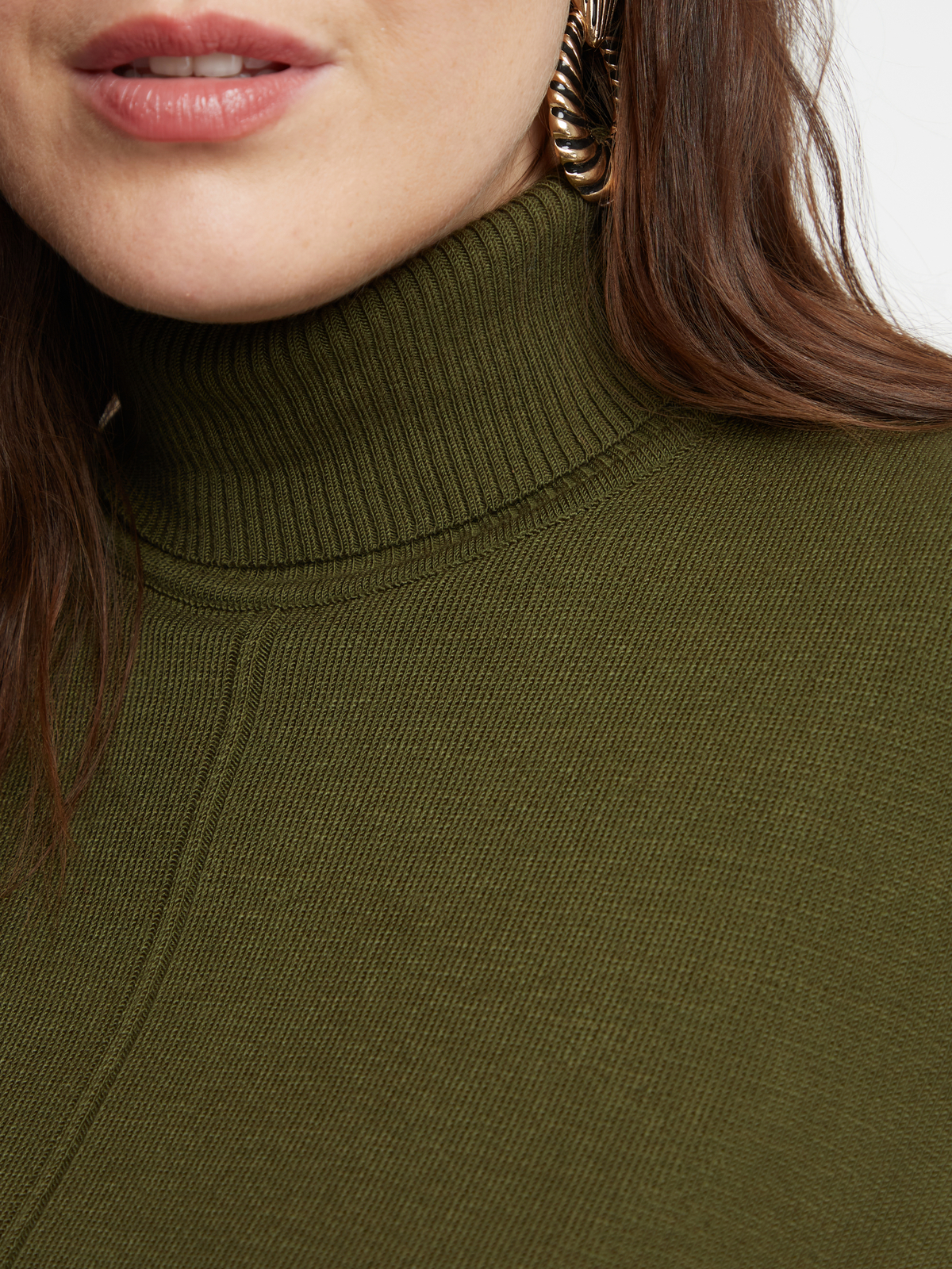 Basic πλεκτή μπλούζα ζιβάγκο με ραφή μπροστά φωτογραφία