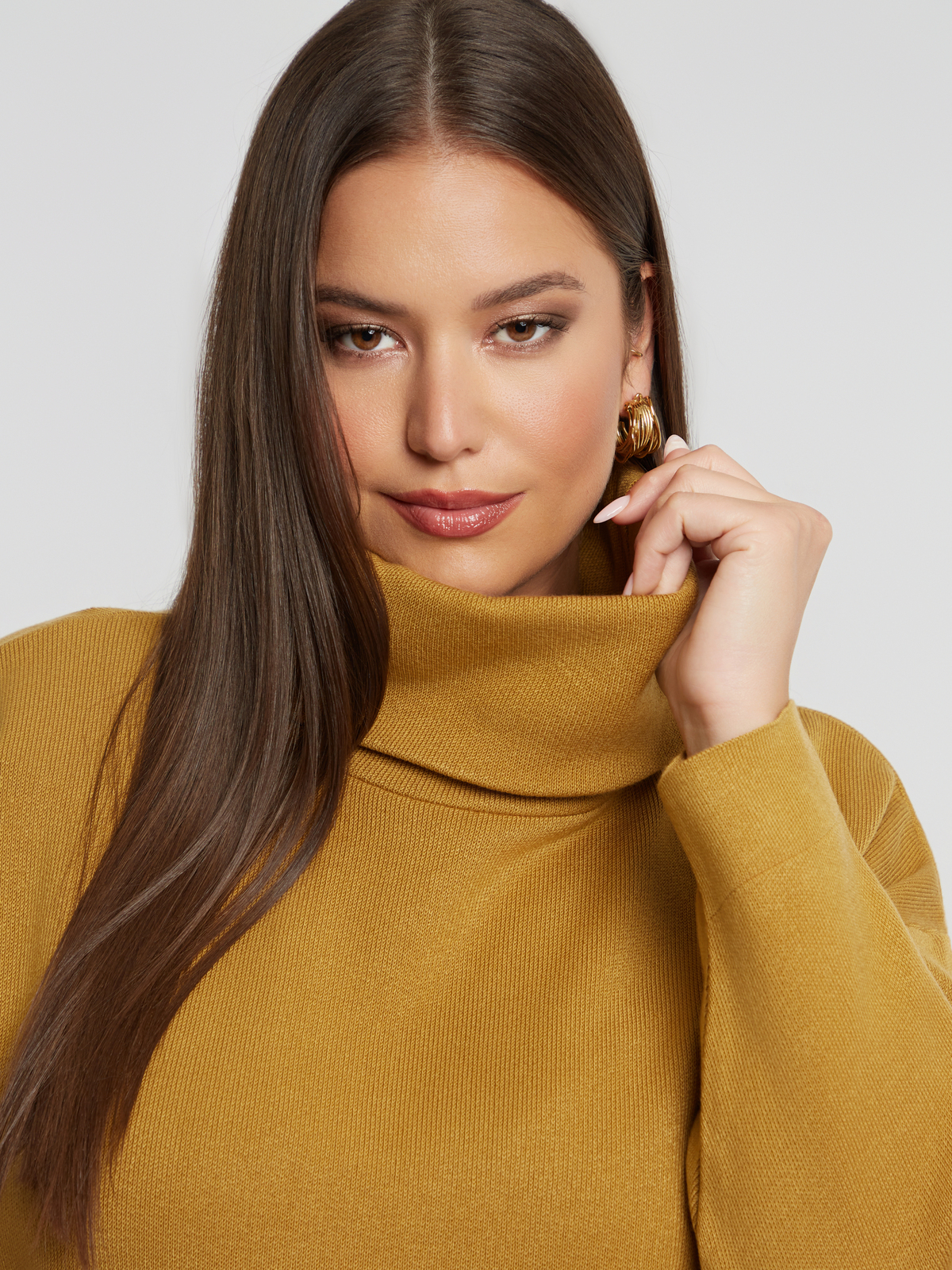 Basic πλεκτή μπλούζα ζιβάγκο φωτογραφία