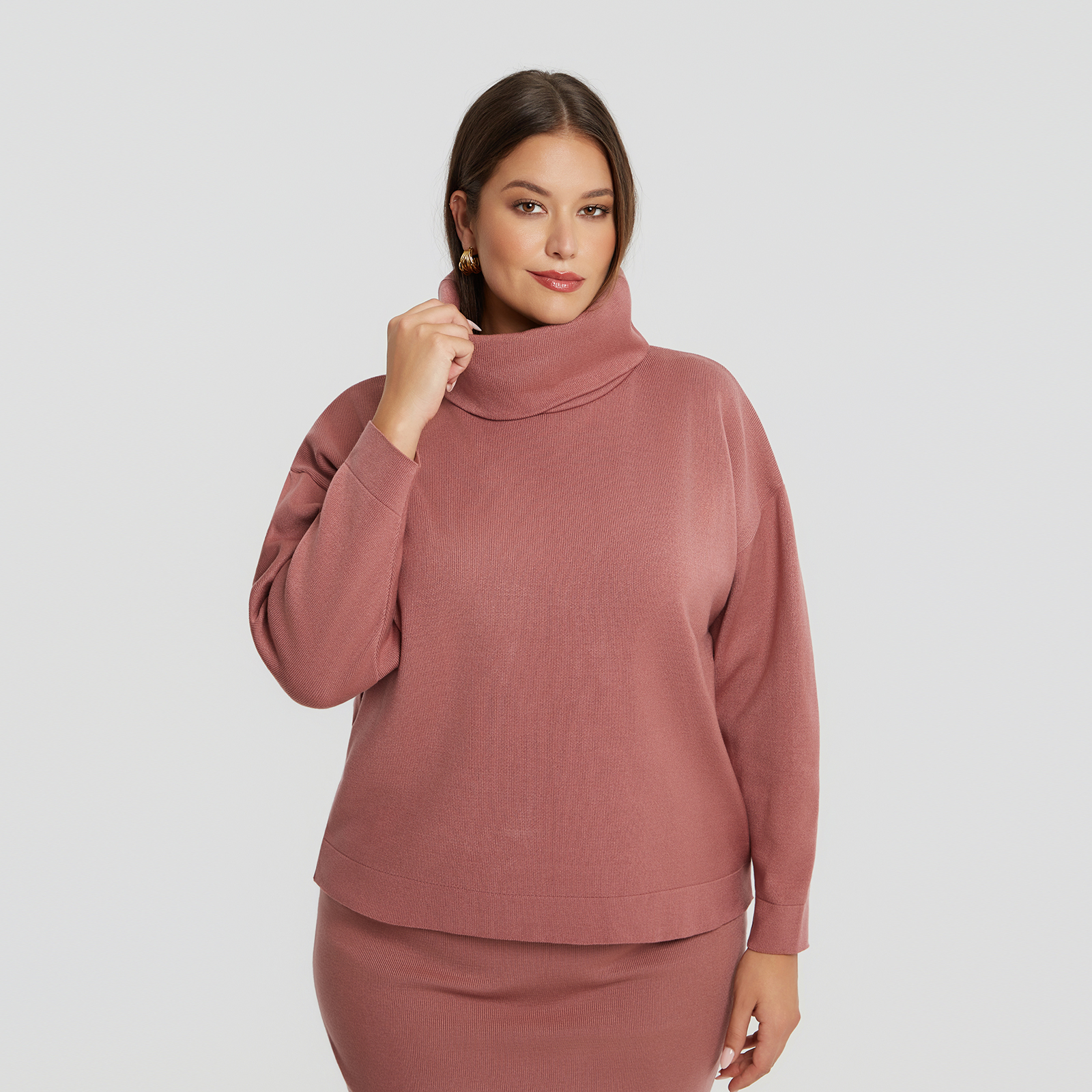 MAT FASHION Basic πλεκτή μπλούζα ζιβάγκο