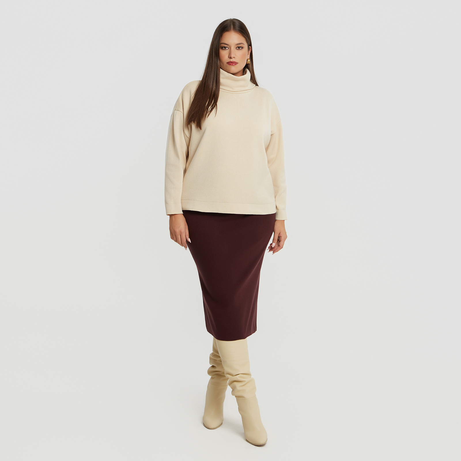 MAT FASHION Basic πλεκτή μπλούζα ζιβάγκο