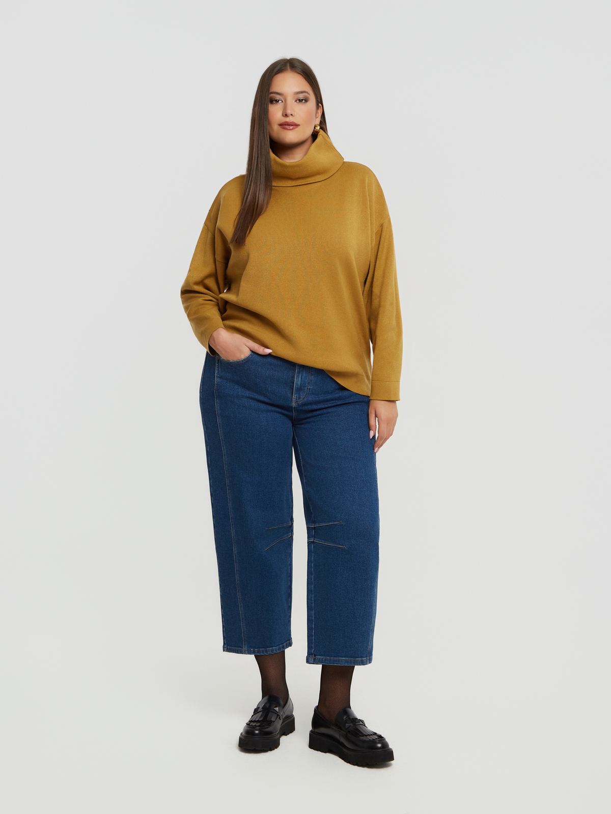 Basic πλεκτή μπλούζα ζιβάγκο φωτογραφία