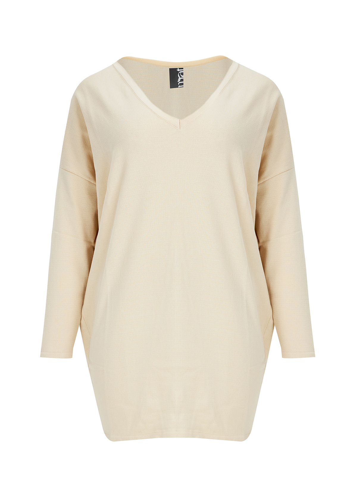 Basic πλεκτή tunic με V-λαιμόκοψη φωτογραφία