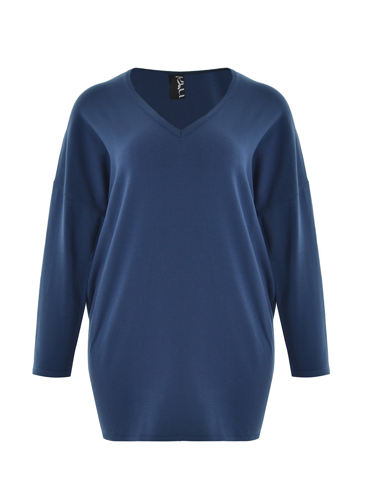 Basic πλεκτή tunic με V-λαιμόκοψη
