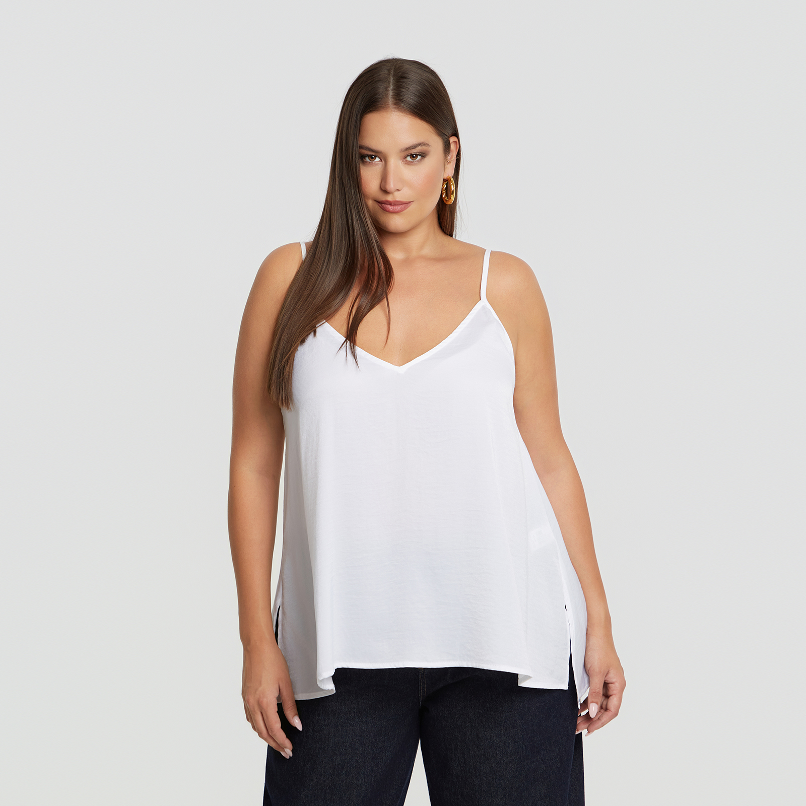 Basic satin cami top