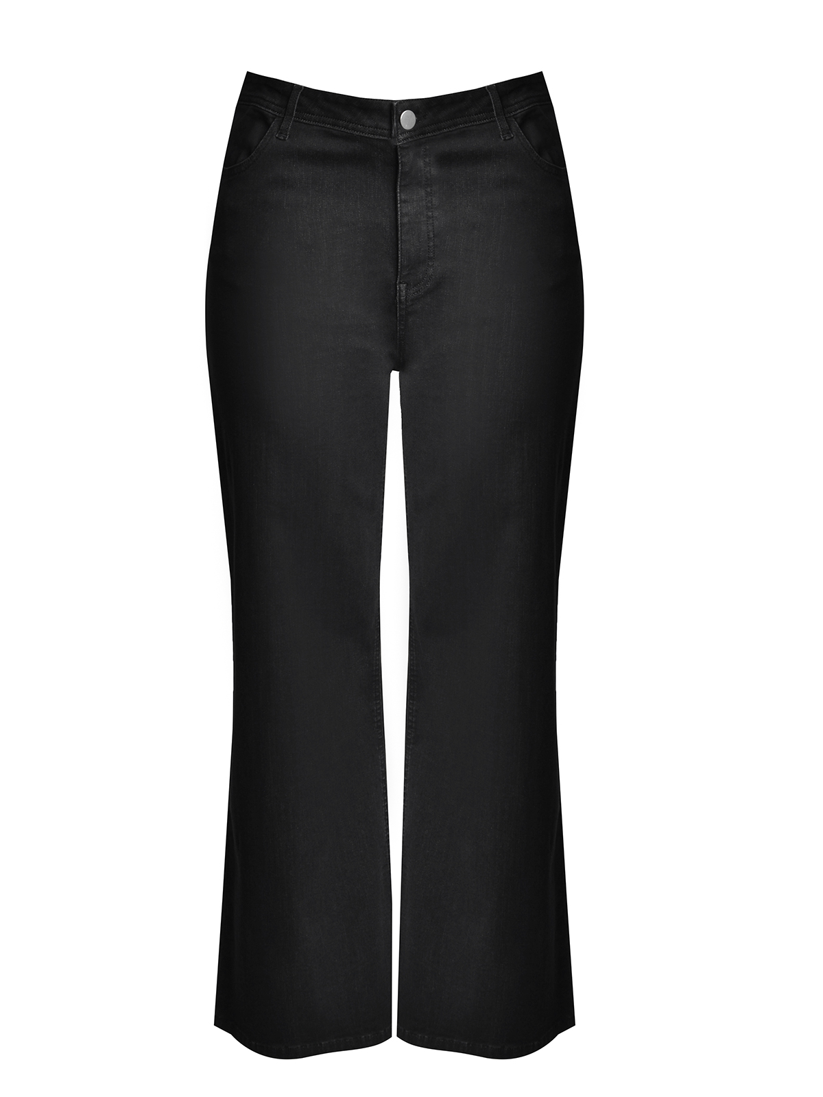 Τζιν wide-leg μαύρο denim φωτογραφία