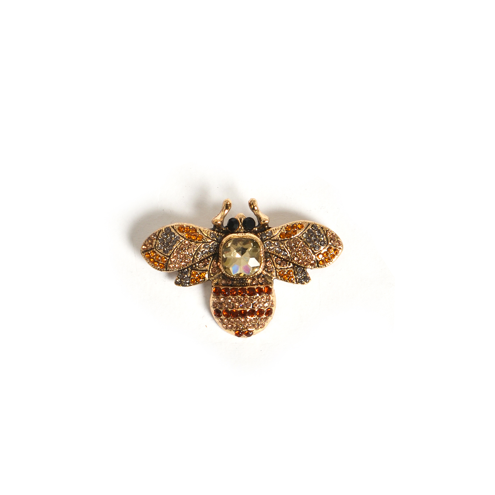 Bee brooch with colorful stones