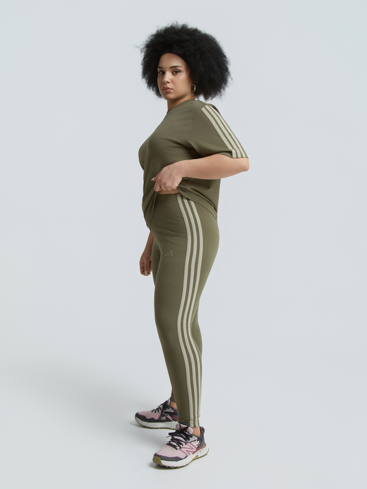 Κολάν Essentials 3-Stripes Cotton Leggings φωτογραφία