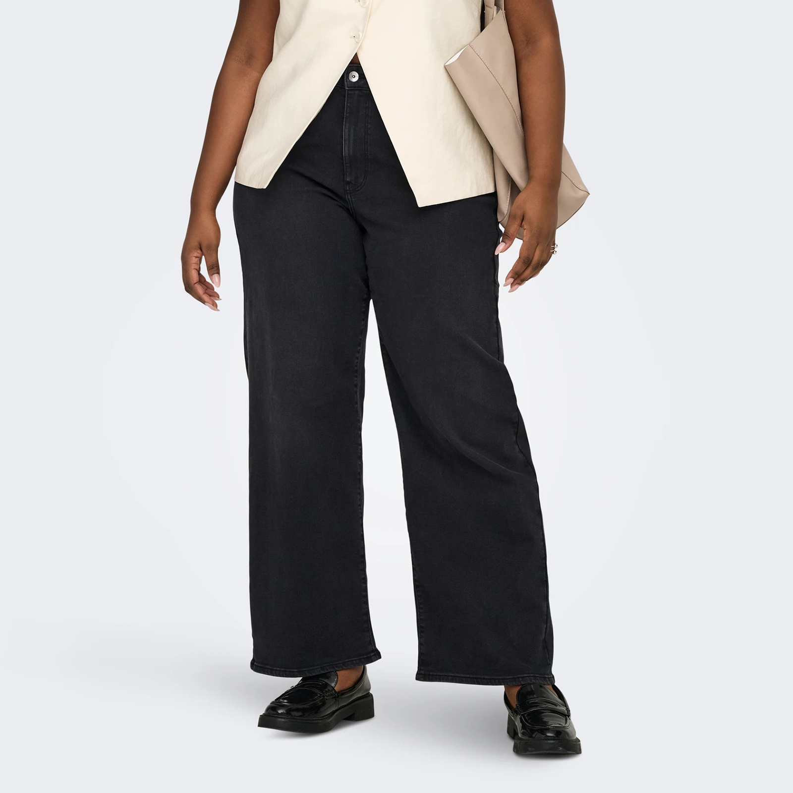 Carmadison high waist wide leg fit jeans