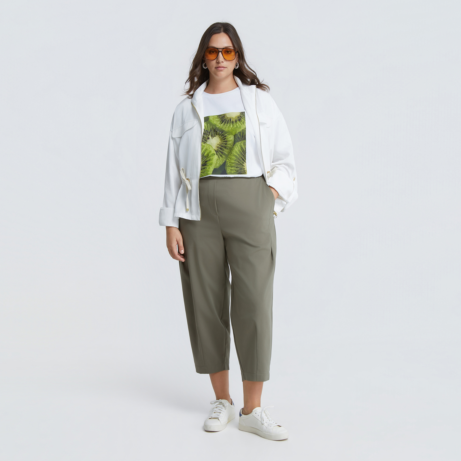 MAT FASHION Παντελόνι carrot με ελαστική μέση