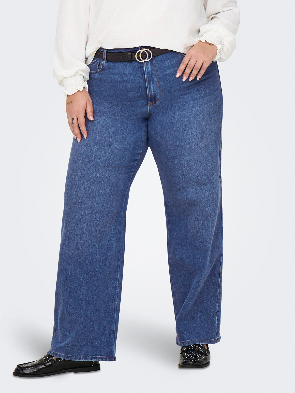 Τζιν Carsnow ψηλόμεσο wide leg φωτογραφία