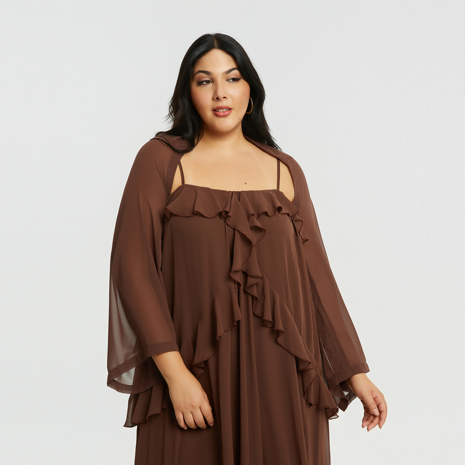 MAT FASHION Μπολερό μουσελίνα με αέρινα μανίκια
