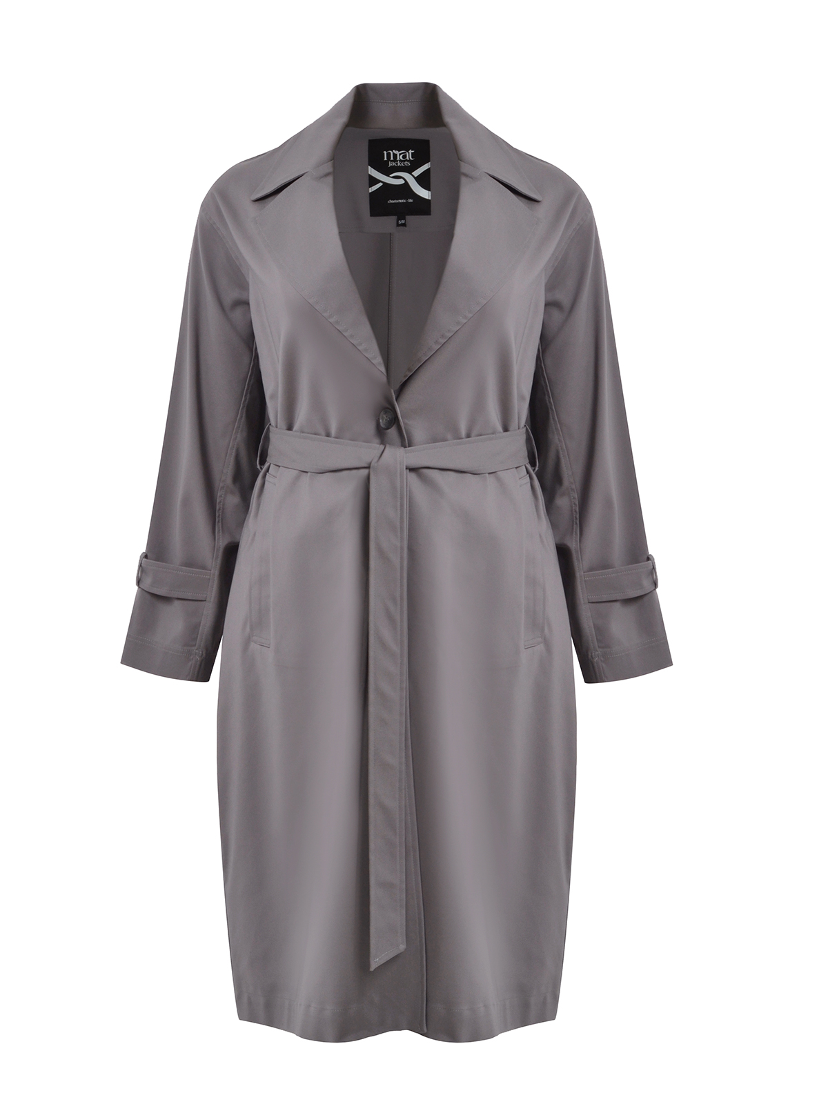 Βαμβακερή καπαρντίνα με ζώνη φωτογραφία