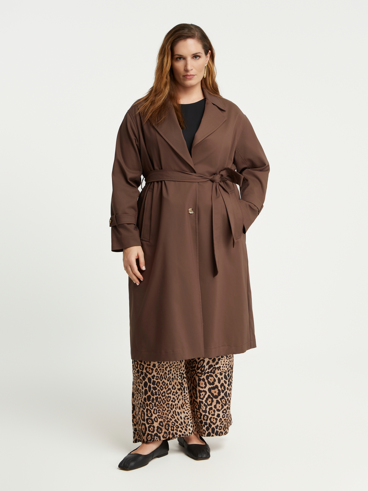 Βαμβακερή καπαρντίνα με ζώνη φωτογραφία