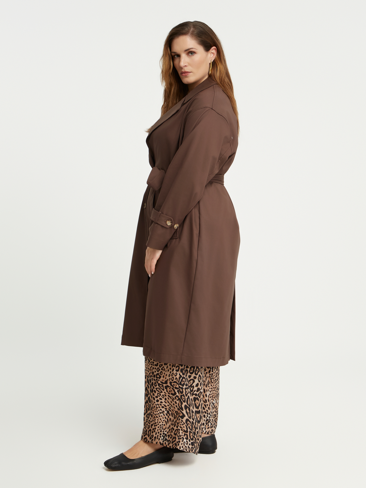 Βαμβακερή καπαρντίνα με ζώνη φωτογραφία