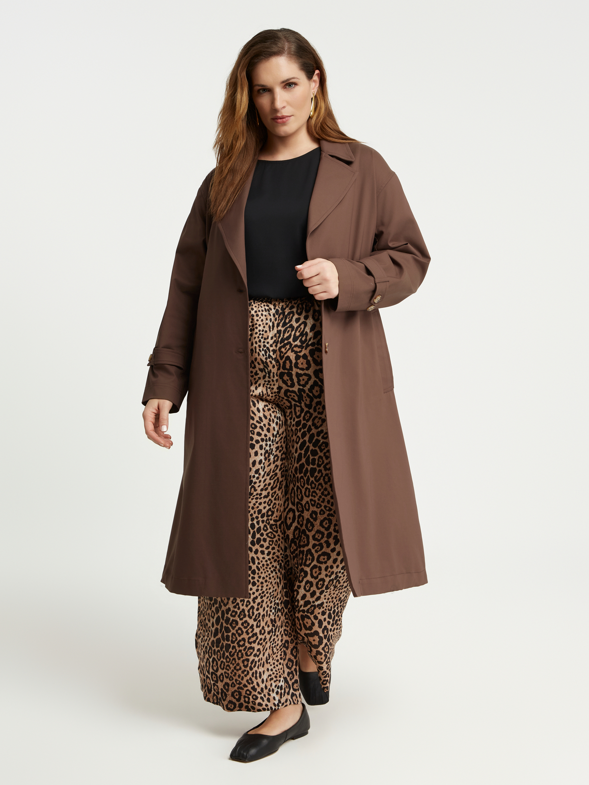 Βαμβακερή καπαρντίνα με ζώνη φωτογραφία