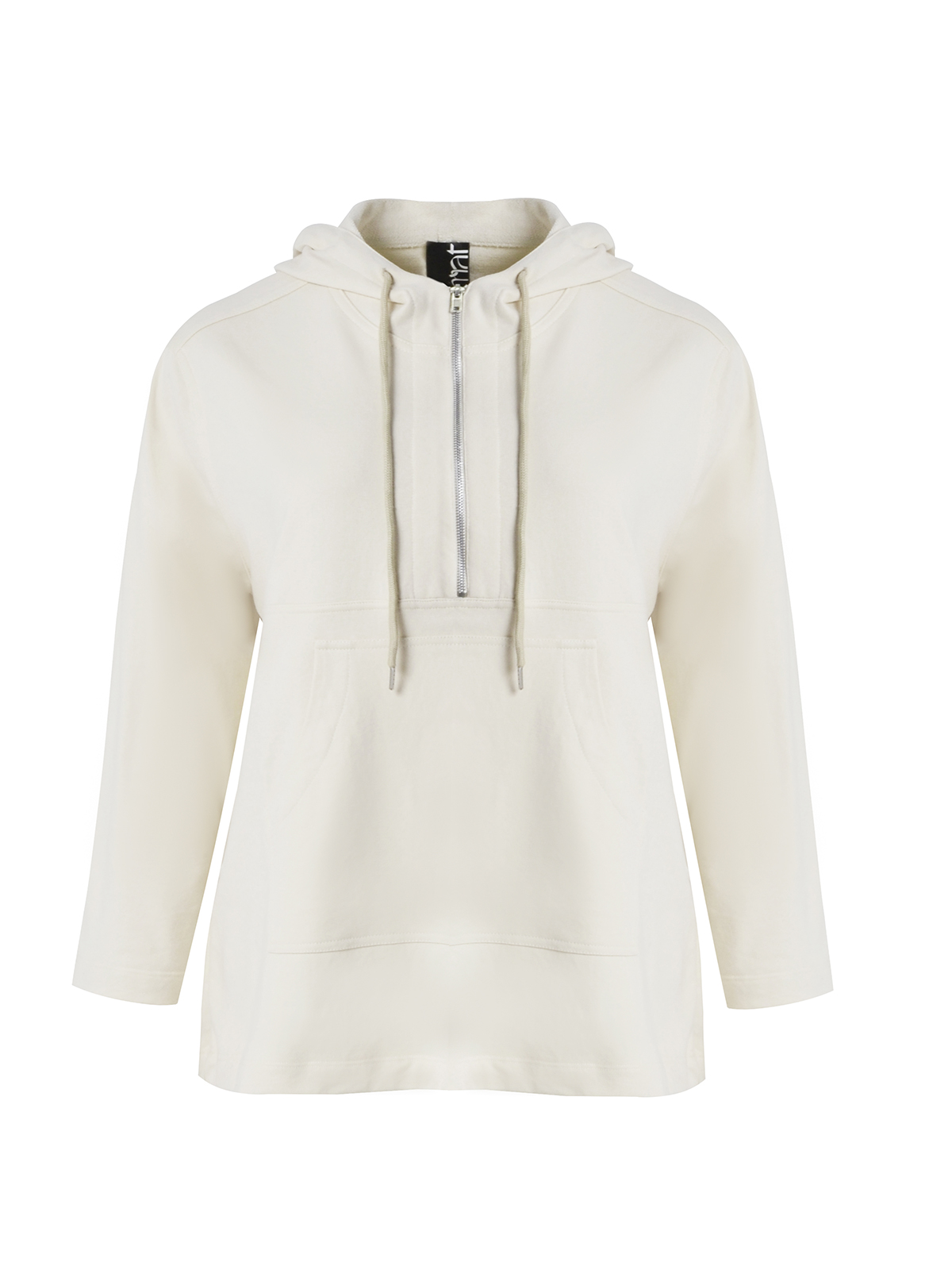 Βαμβακερό φούτερ με κουκούλα & φερμουάρ φωτογραφία