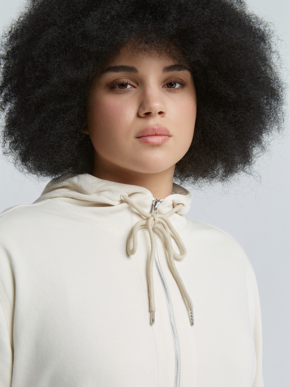 Βαμβακερό φούτερ με κουκούλα & φερμουάρ φωτογραφία