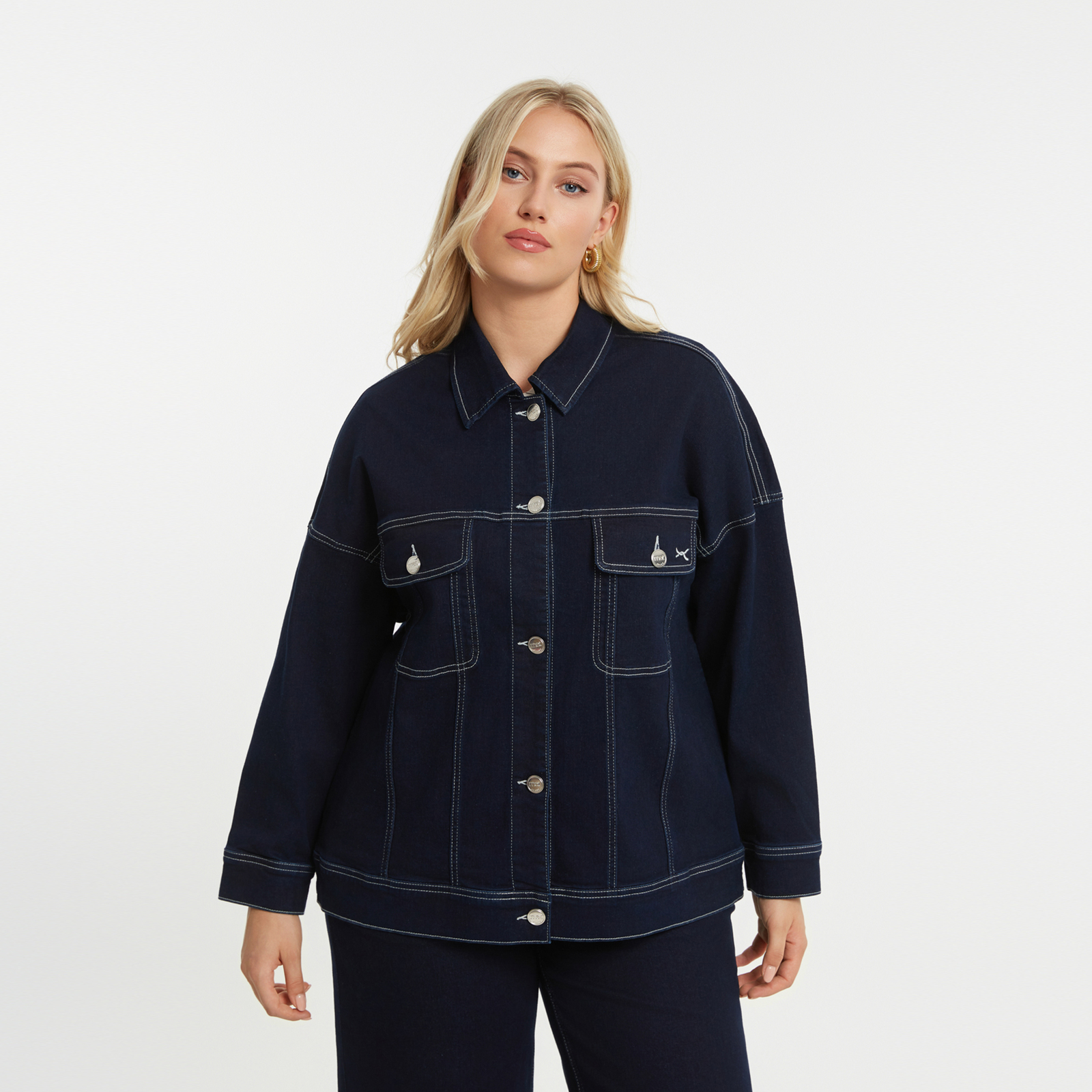 MAT FASHION Τζιν τζάκετ με τσέπες