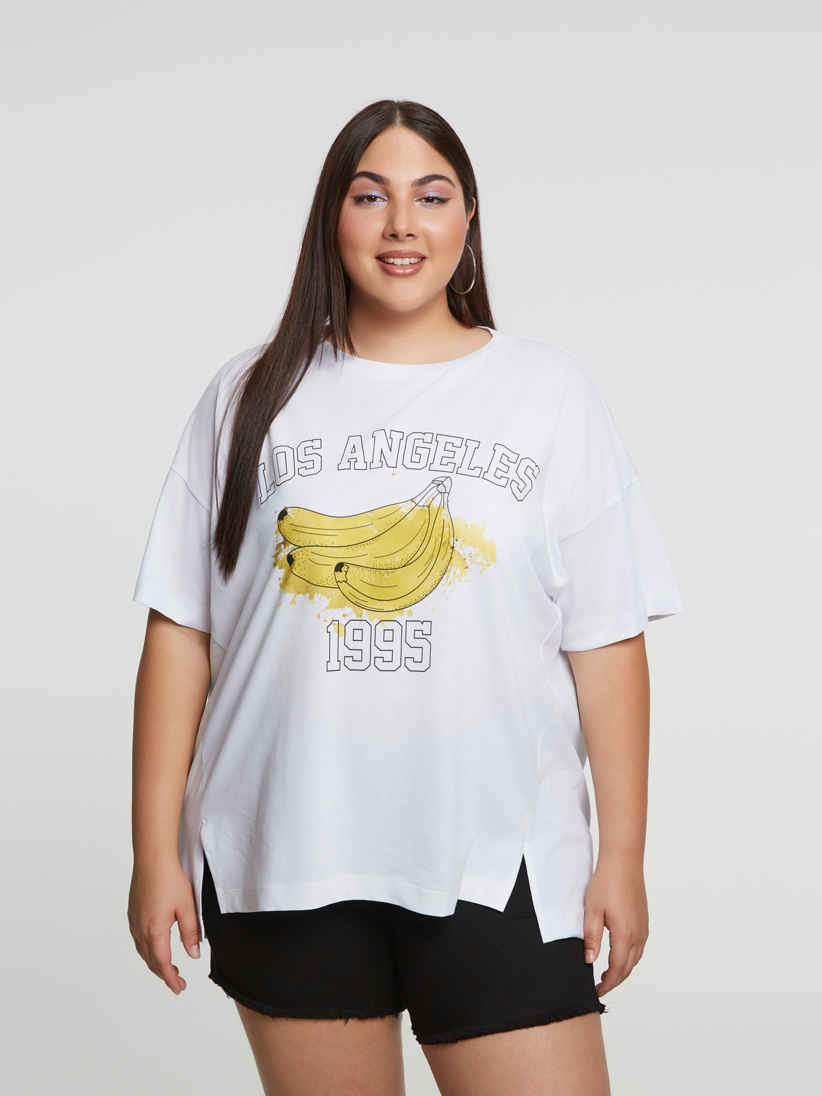 Βαμβακερό t-shirt “Los Angeles 1995” με μπανάνες φωτογραφία
