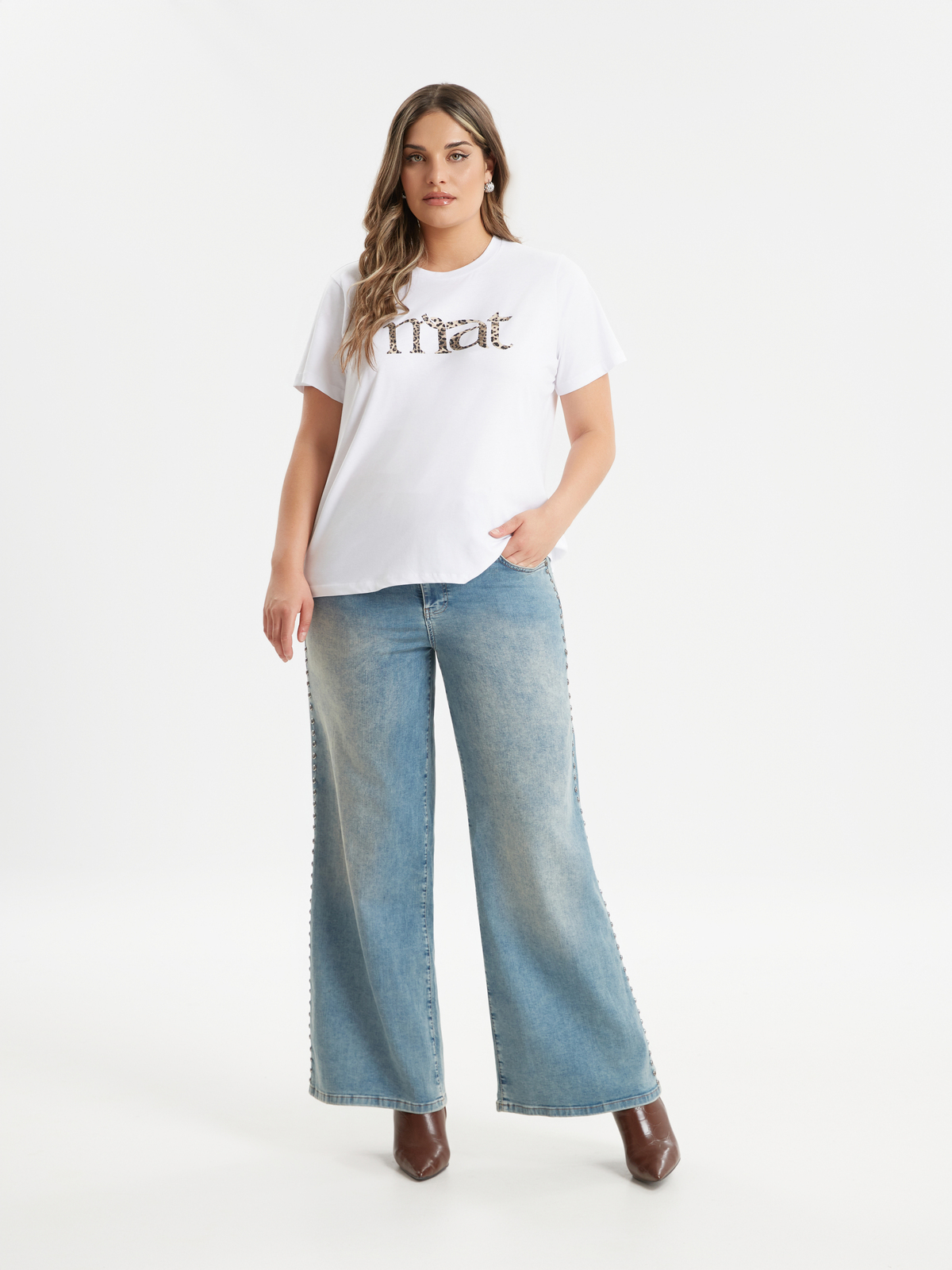 Μπλούζα t-shirt με λεοπάρ mat logo φωτογραφία