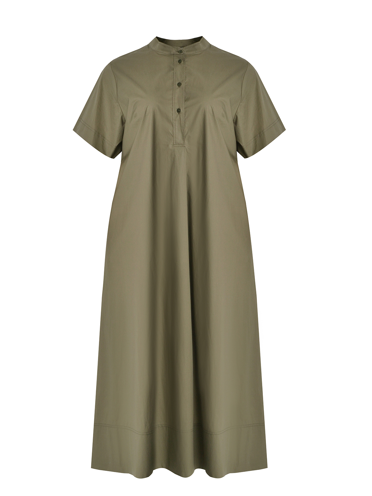 Βαμβακερό σεμιζιέ φόρεμα με μάο γιακά φωτογραφία