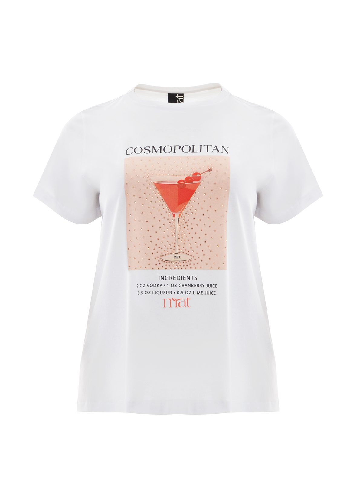 Βαμβακερό t-shirt με στάμπα Cosmopolitan cocktail