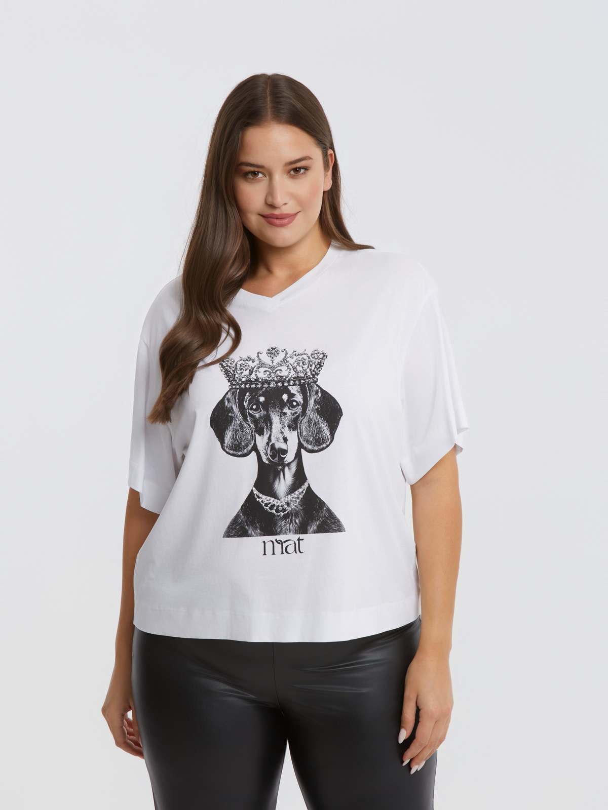 Βαμβακερή μπλούζα t-shirt με στάμπα και strass φωτογραφία