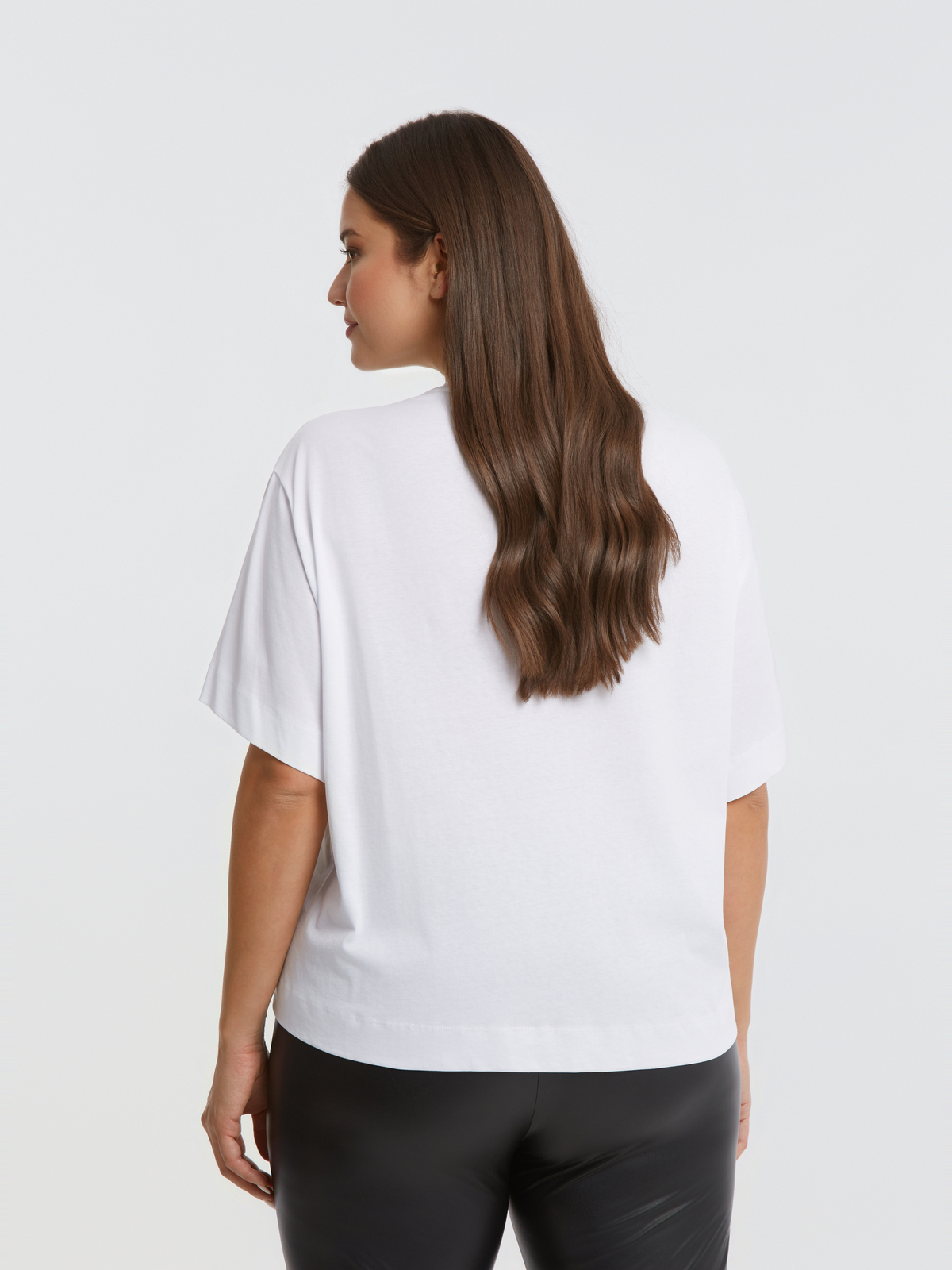 Βαμβακερή μπλούζα t-shirt με στάμπα και strass φωτογραφία