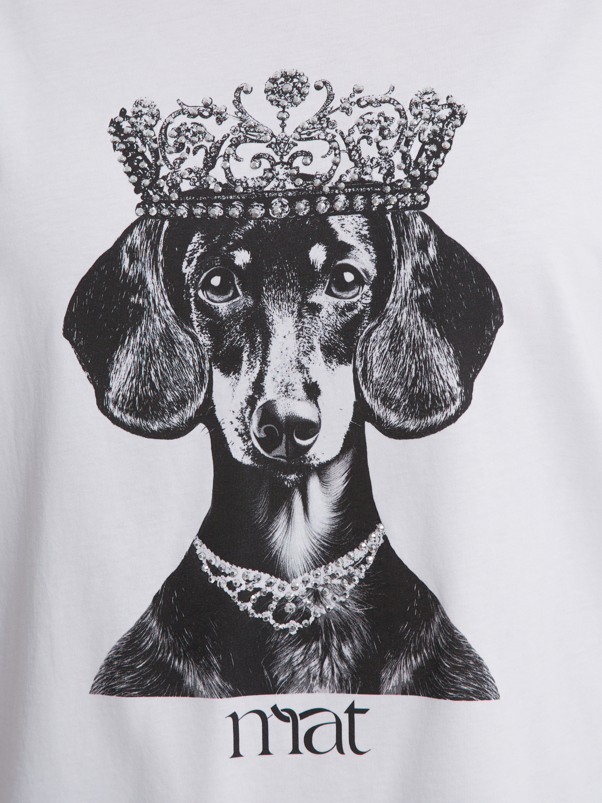 Βαμβακερή μπλούζα t-shirt με στάμπα και strass φωτογραφία