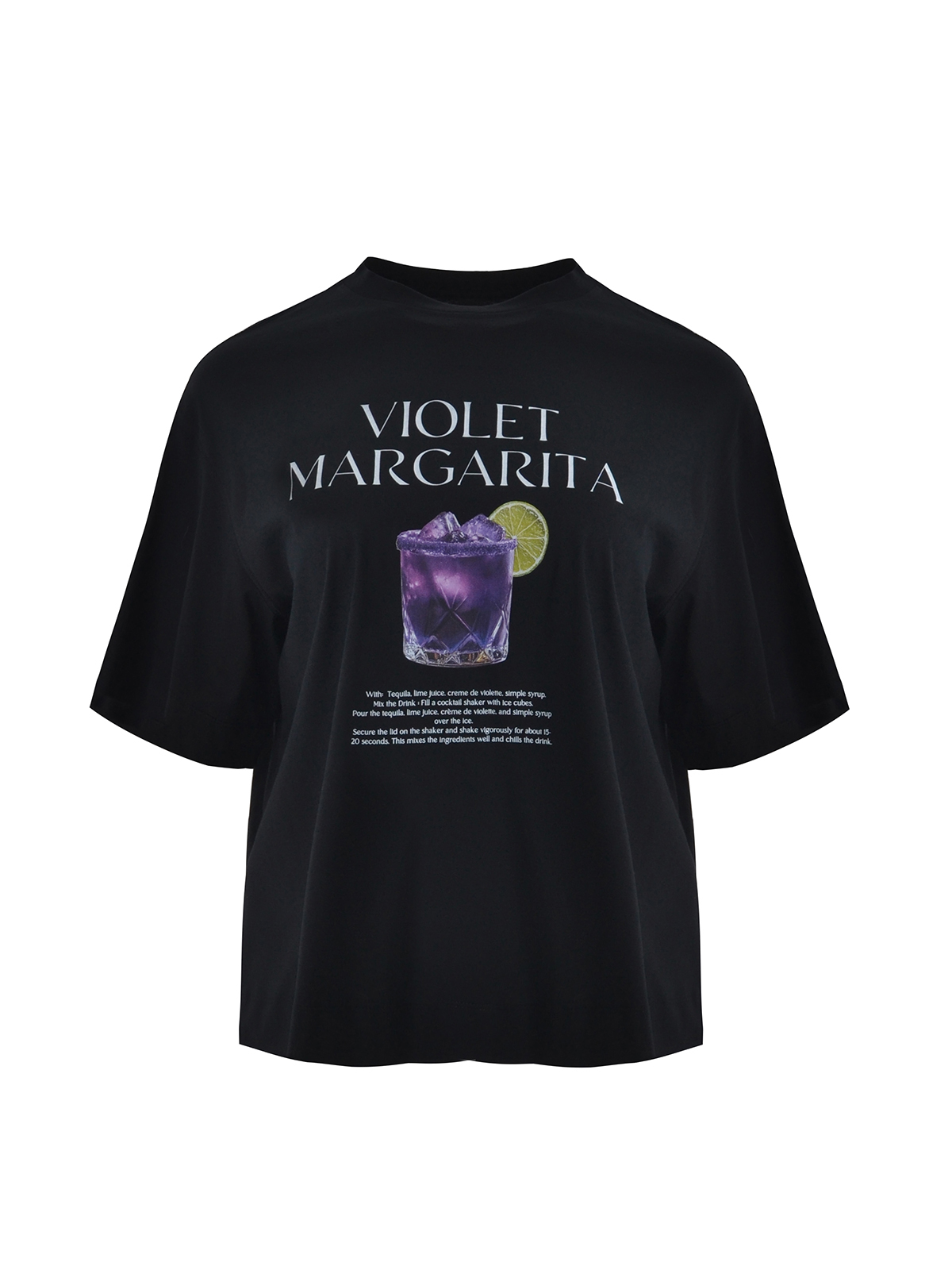 Βαμβακερό t-shirt με στάμπα Violet Margarita