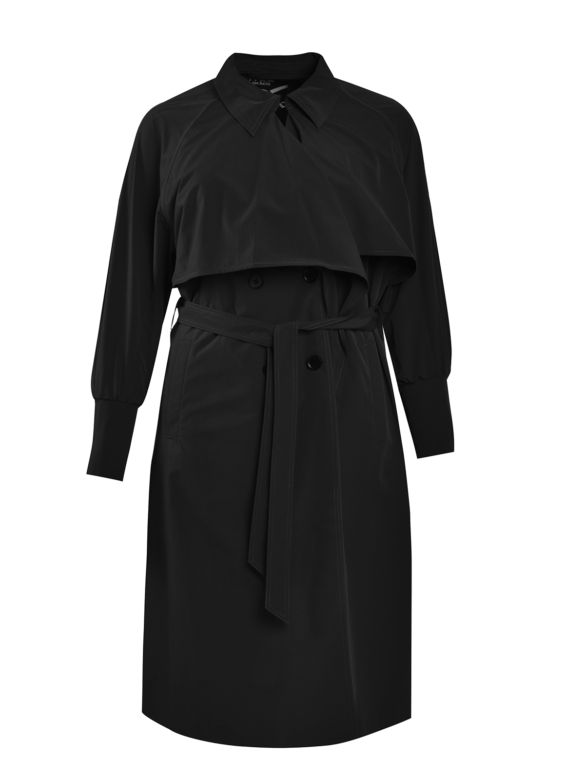 Βαμβακερή καπαρντίνα με ζώνη και λεπτομέρεια κάπας φωτογραφία