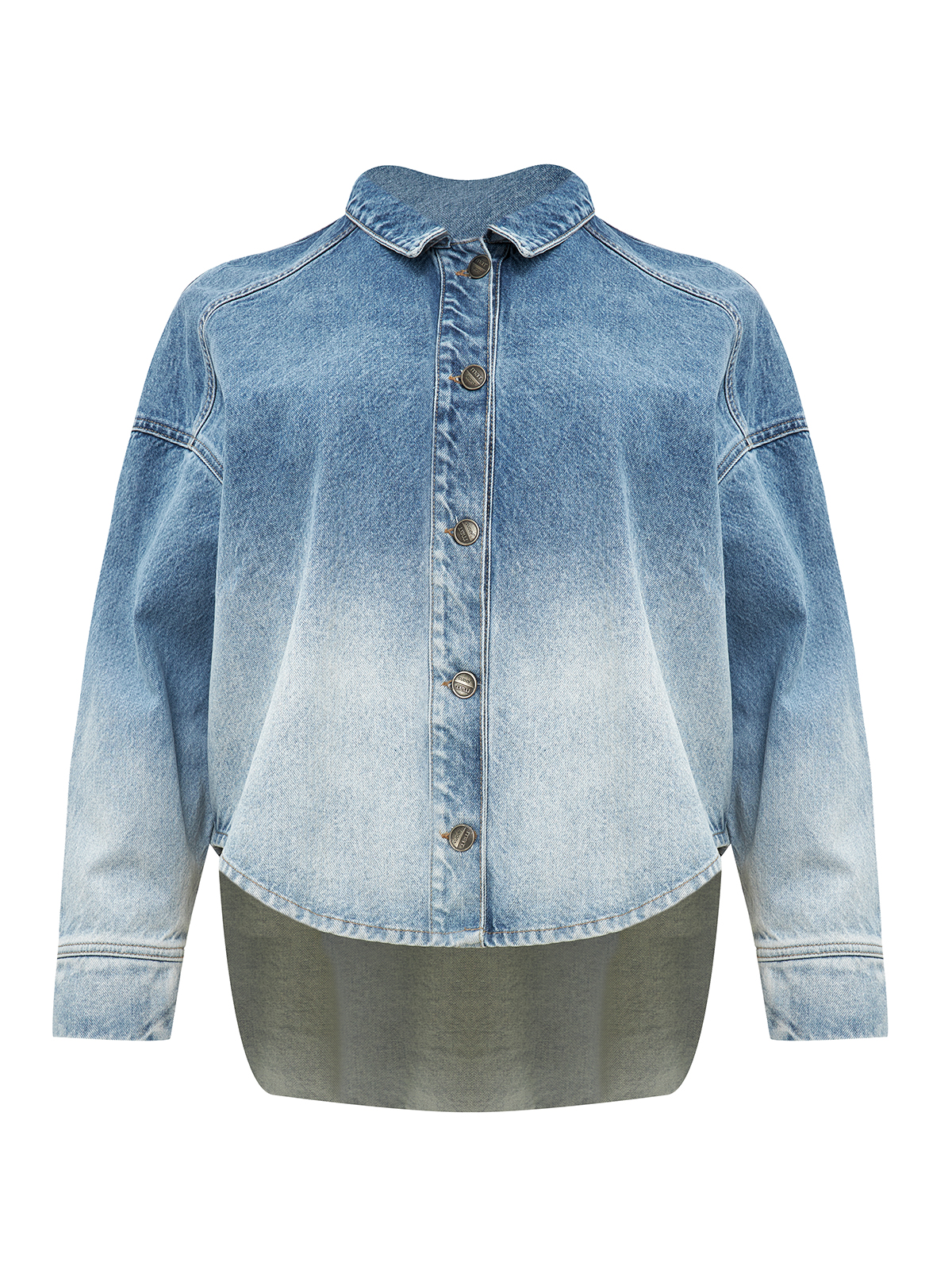 Τζιν πουκάμισο με ξεβάμματα φωτογραφία