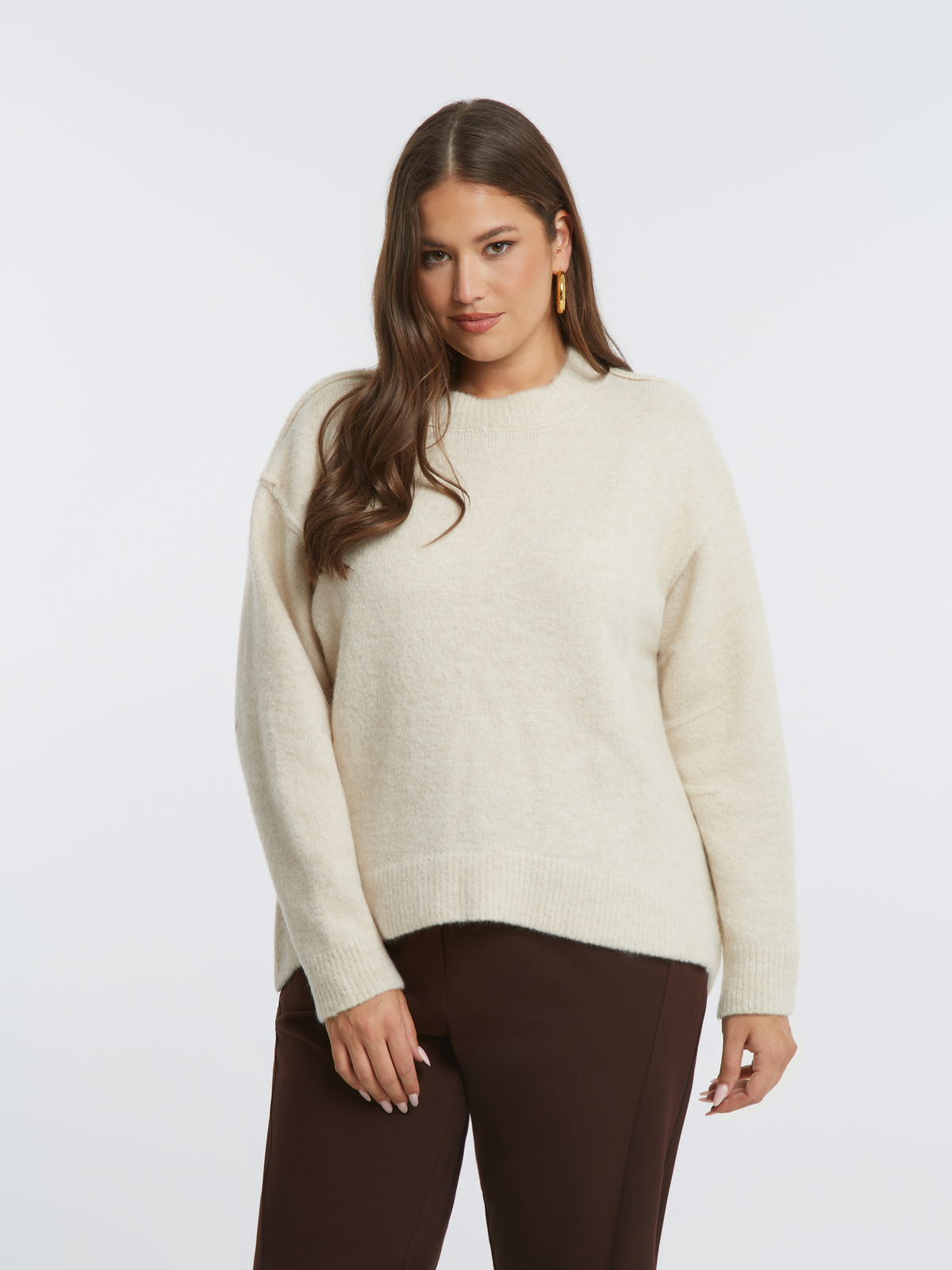 Cropped πλεκτό με μοντέρνο τελείωμα φωτογραφία