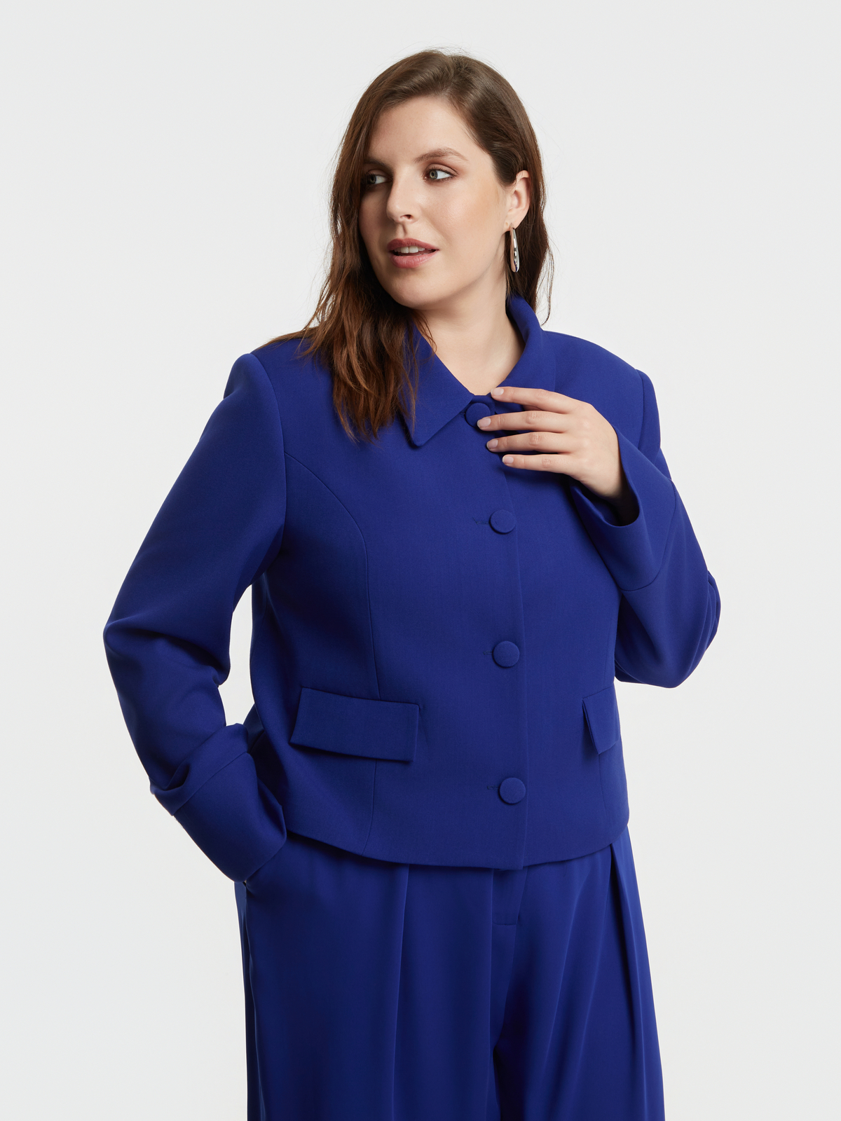 Cropped μονόχρωμο σακάκι φωτογραφία