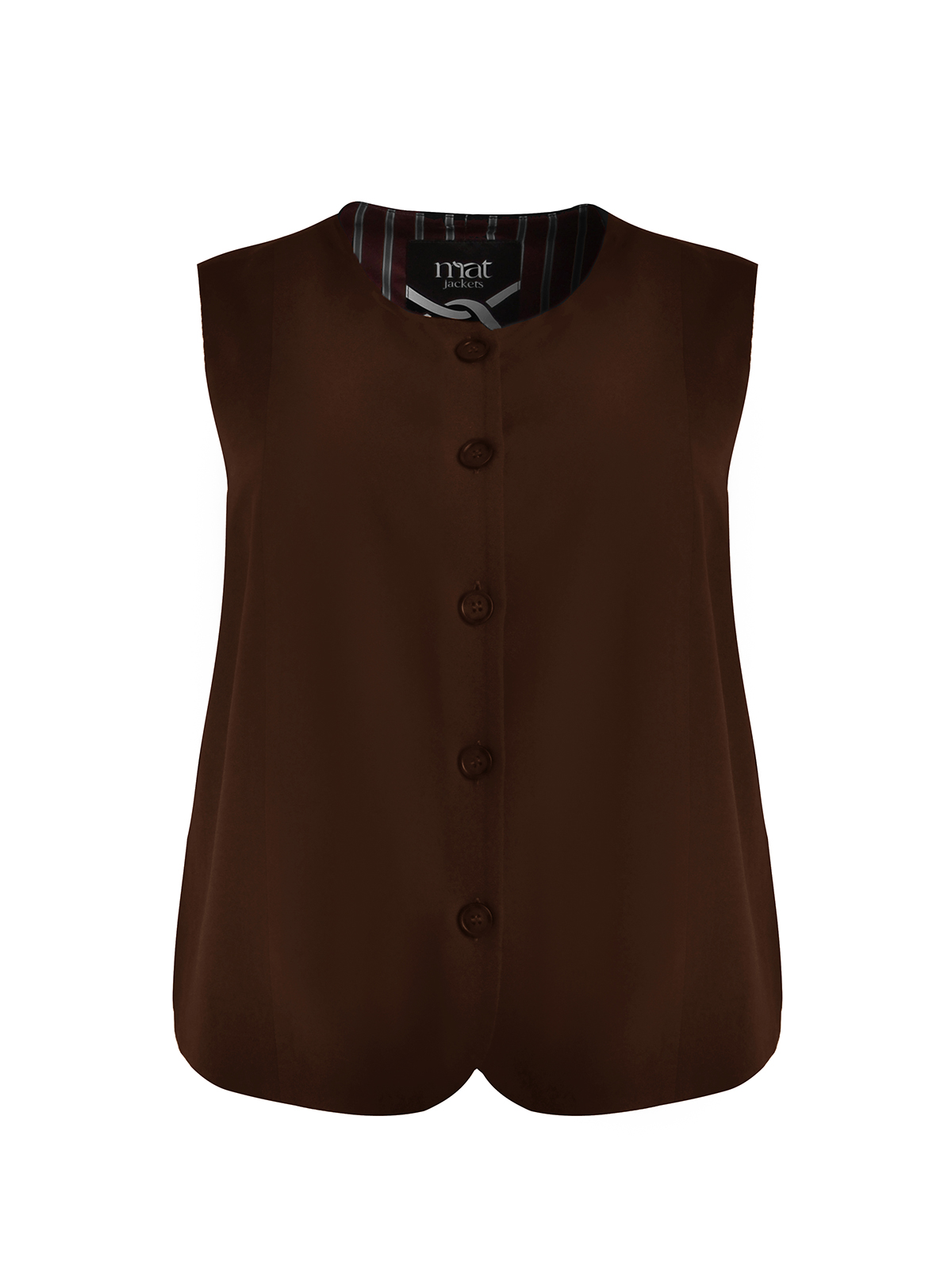 Cropped γιλέκο με ριγέ φόδρα φωτογραφία