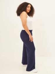 Basic viscose wide-leg pants