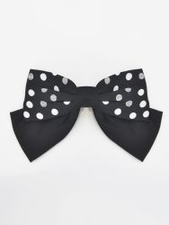 Polka dot bow hair clip