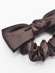 Satin scrunchie with bow