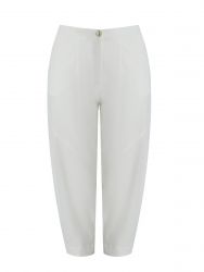 Barrel pants with elastic back waist